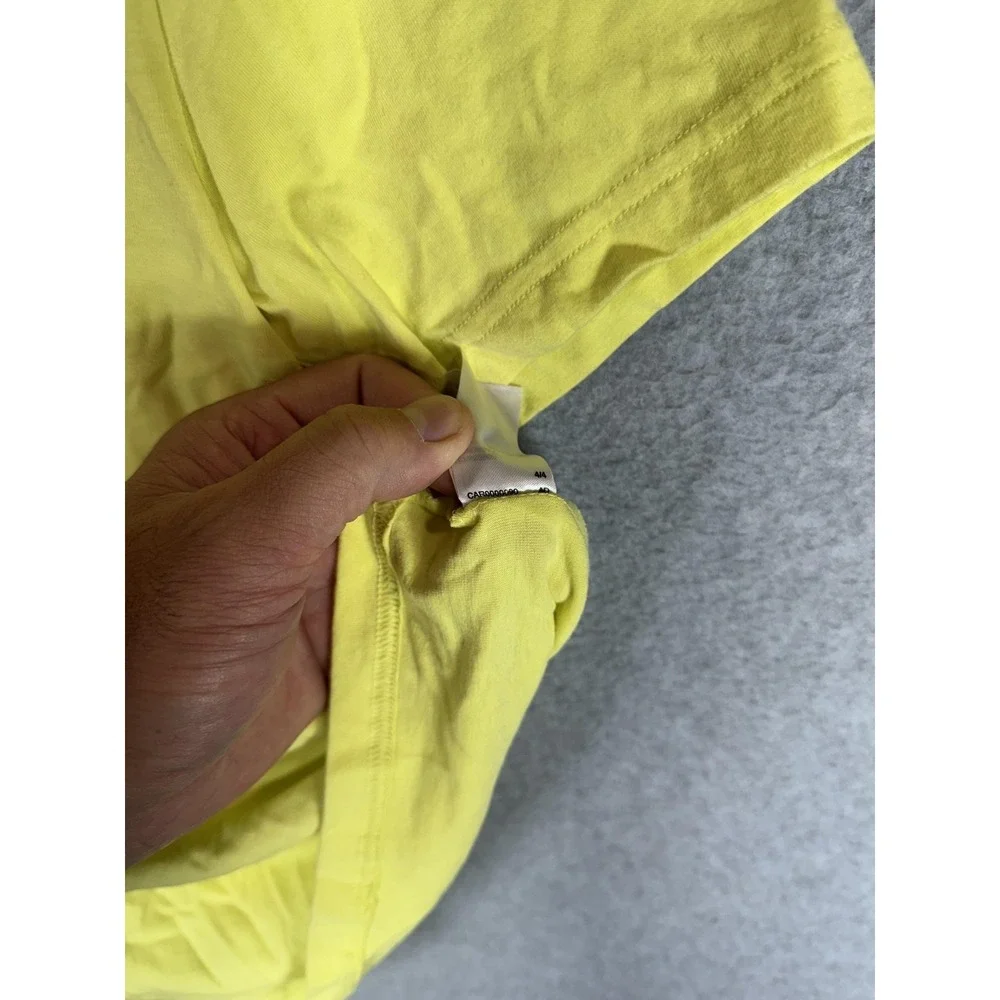 Calvin Klein Shirt Mens Extra Small Yellow Sleepwear Stretch Crewneck Tee Logo